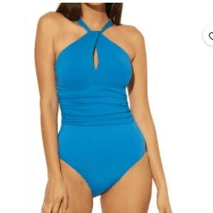 NWT Bleu Rod Beattie, Blue, size 10, One pc swimsuit